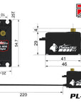 PL-8012HV DC Motor HV Waterproof Low Profile Digital Servo