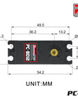 Mini Servo For 1/12 Car PL-8509 HV-BK