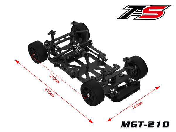MGT-210 1/10 Grand Touring Car Kit, Wheelbase 210mm