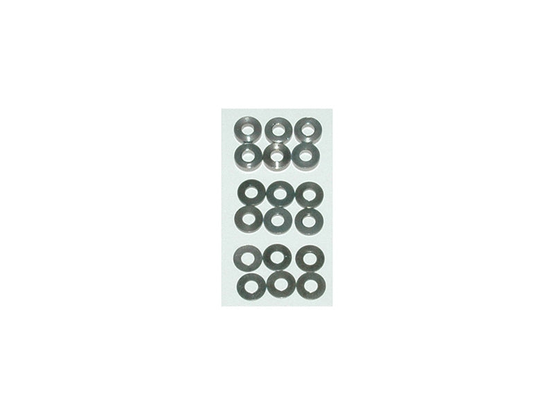 Schumacher Alloy Spacers M3x7mm 0.5;1;2mm (pk18) Part number: U3131