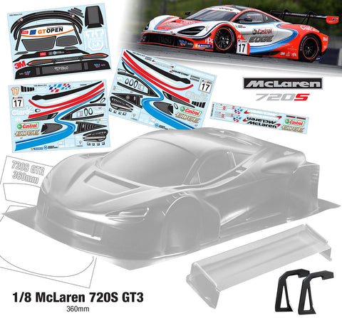 McLaren 720S GT3 (360mm) HOBAO Kyosho Mugen Sworkz TLR Hotbodies Traxxas