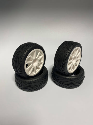 D040 Road Tire On-Road Grip Tyre Set 52mm X 26mm wheel Tamiya Kyosho HPI TYP2