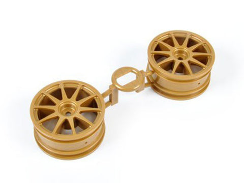 Tamiya Impreza 2001 10 Spoke Gold Wheels (2) 0445837
