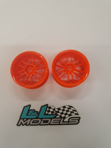26mm Orange 12 Spoke Thins (2pcs) - L&L models 