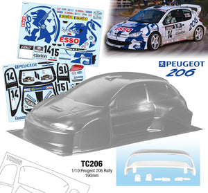 PEUGEOT 206 WRC BODY PARTS SET  58250 replica