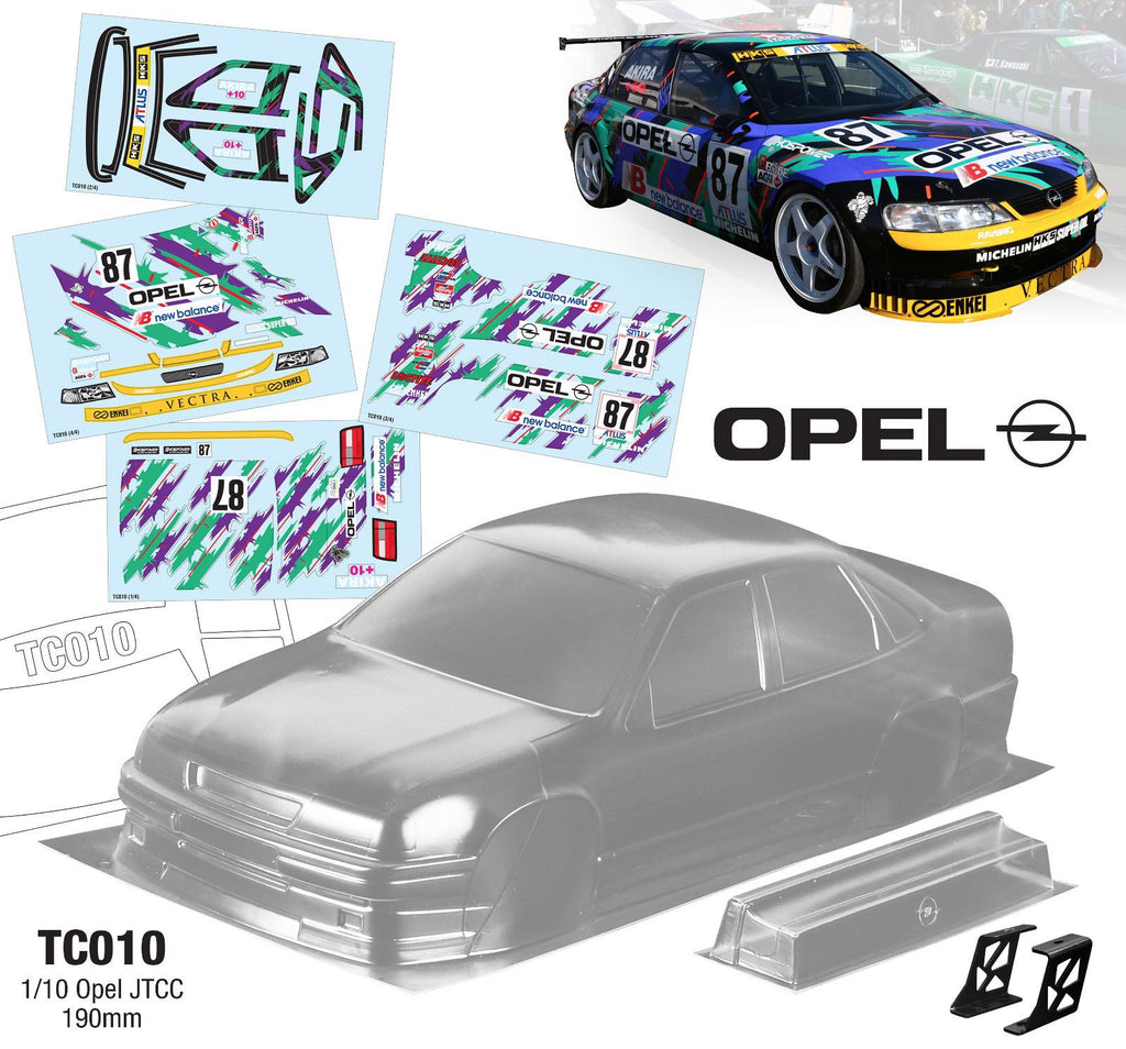 TC010 1/10 Opel Vectra GT JTCC BTCC, 184mm Tamiya TT01 TT02