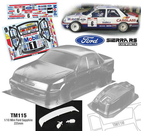 Ford Sapphire Cosworth Carglass 225mm Tamiya M chassis M-chassis M06 M07 M08 Xpress