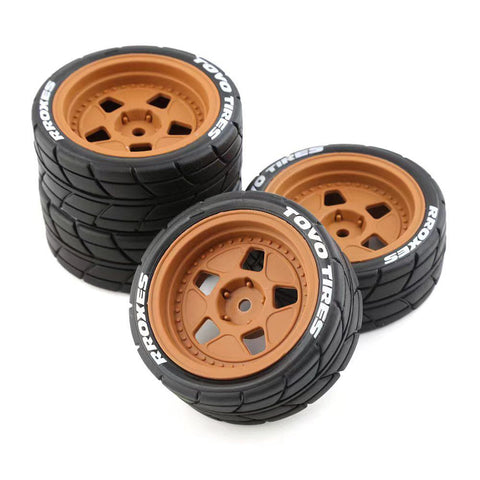 RC Drift Car 1/10 Tires Tyre & Wheel Rims For Tamiya For Kyosho Rally