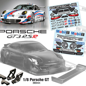 Porsche 911 (360mm) HOBAO Kyosho Mugen Sworkz TLR Hotbodies Traxxas