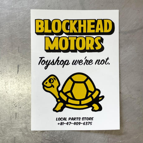 Shop Turtle Sticker [Yellow] BLOCKHEAD MOTORS Tamiya