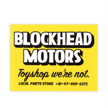 Shop logo sticker BLOCKHEAD MOTORS Tamiya