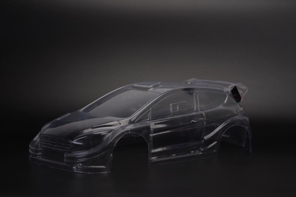 TM218 Ford Fiesta bull 210mm M-chassis body shell - L&amp;L models 