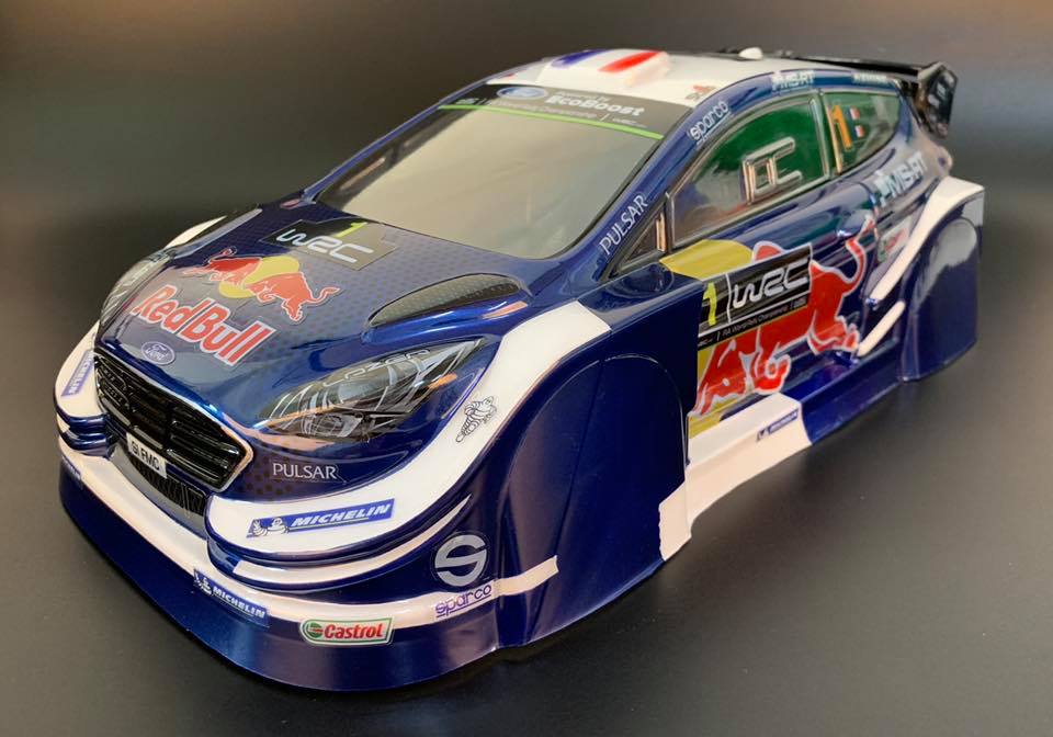 TM218 Ford Fiesta bull 210mm M-chassis body shell - L&amp;L models 