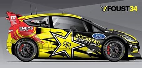 TM218 Ford Fiesta Rockstar 210mm M-chassis body shell - L&L models 