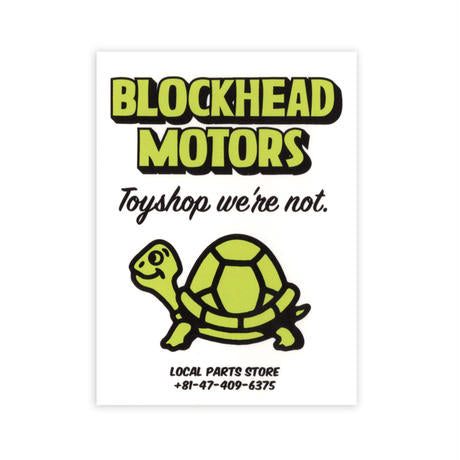 Shop Turtle Sticker [Green] BLOCKHEAD MOTORS Tamiya