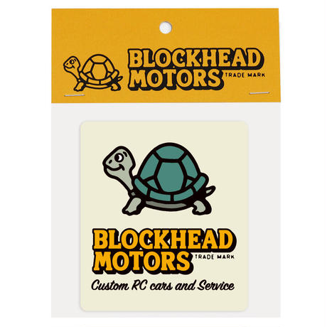 Turtle square sticker BLOCKHEAD MOTORS decal Tamiya