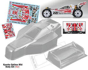 Kyosho Optima Mid Turbo Body & Wing Set Multi Options