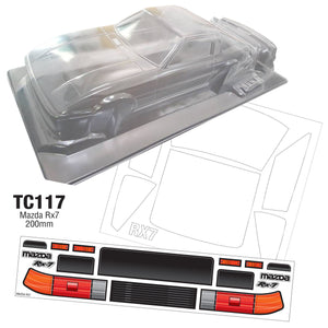 TC117 1/10 Mazda RX7 Tamiya TT01 TT02 HPI 200mm