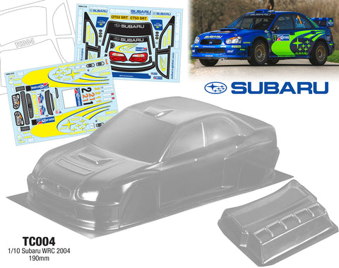 TC004 1/10 Subaru WRC 2004 (190mm) Tamiya TT01 TT02 HPI LC