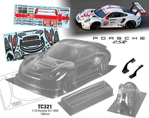 TC321 Porsche 911RSR, 190mm Tamiya TT01 TT02 HPI Kyosho 257mm Drift