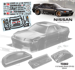 TC082 1/10 Pandem Nissan GTR R32, 200mm Tamiya TT02 TT02 Drift