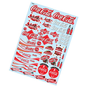 TC925 1/10 Coca-Cola Sticker, A4 RC Decals Tyre Tamiya HPI KYOSHO