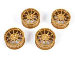 #51022 Tamiya - 1/10 Medium-Narrow 10-Spoke Wheels (Offset 0) Gold - L&L models 