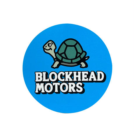 Round sticker / blue BLOCKHEAD MOTORS 1/32 decal Tamiya