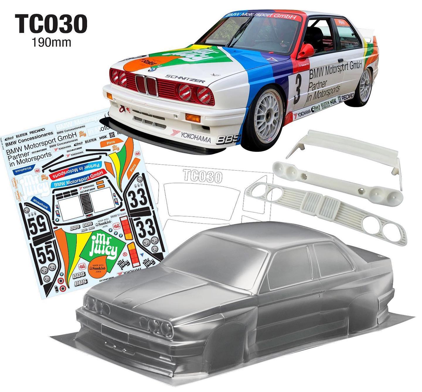 TC030 Mr JUICY BMW E30 190mm - L&L models 