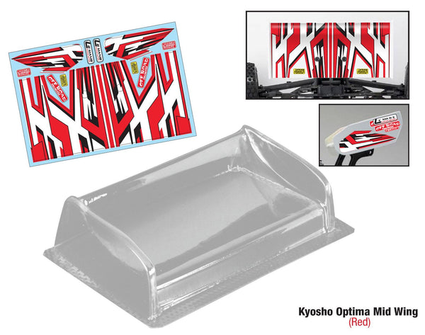 Kyosho Optima Mid Turbo Body & Wing Set Multi Options
