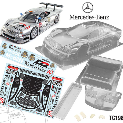 Mercedes Benz CLK GTR 190mm Body #10 Tamiya TT01 TT02