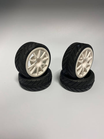 D005 Road Tire On-Road Grip Tyre Set 52mm X 26mm wheel Tamiya Kyosho HPI TYP2