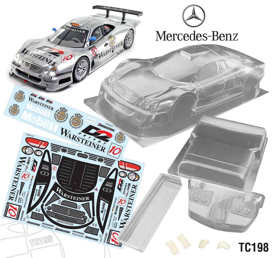 Mercedes Benz CLK GTR 190mm Body #11 Tamiya TT01 TT02