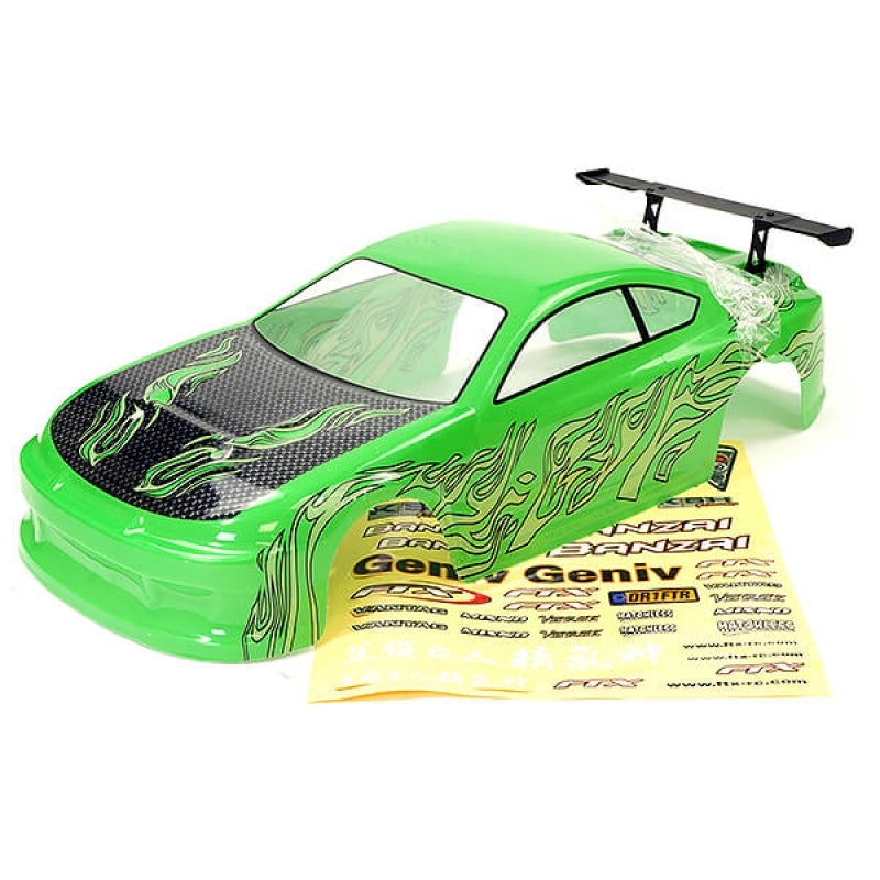 FTX Banzai Pre-Painted Bodyshell with Decals and Wing - Green FTX6596G