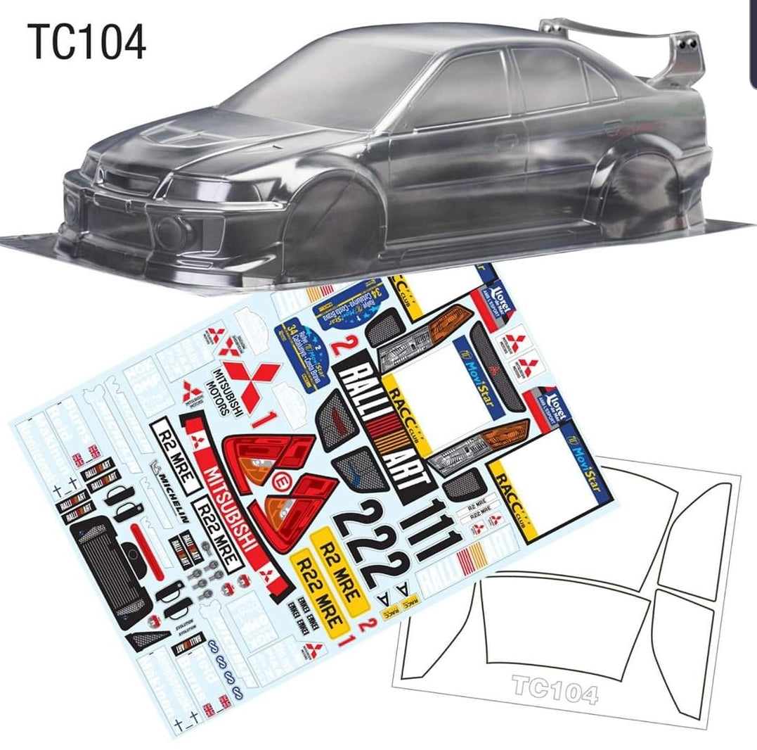 TC104 Mitsubishi Evo 5 Shell 190mm - L&L models 