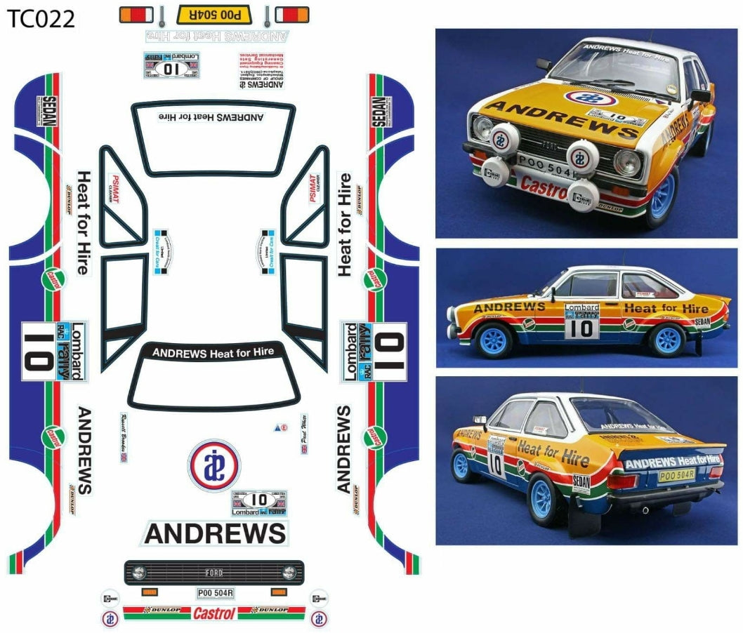 TC022 FORD ESCORT MK2 V2 ANDREWS HEAT FOR HIRE - L&L models 