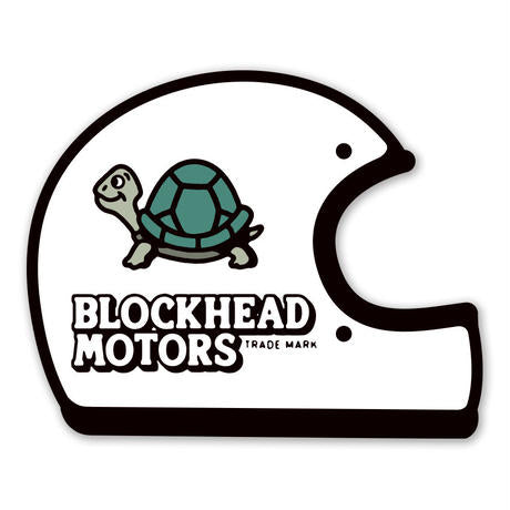 Helmet sticker (on-road / white) BLOCKHEAD MOTORS Tamiya
