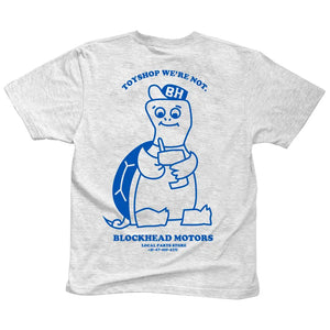 BLOCKHEAD MOTORS Turtle Boy T-shirt / Gray
