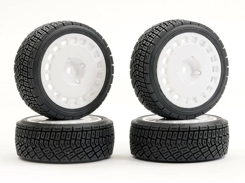 1/10th Rally Angle Tyre/ Wheel Set White (4) FAST0071W