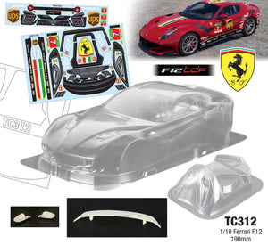 TC312 1/10 Ferrari F12, 190mm TT01 TT02 Tamiya
