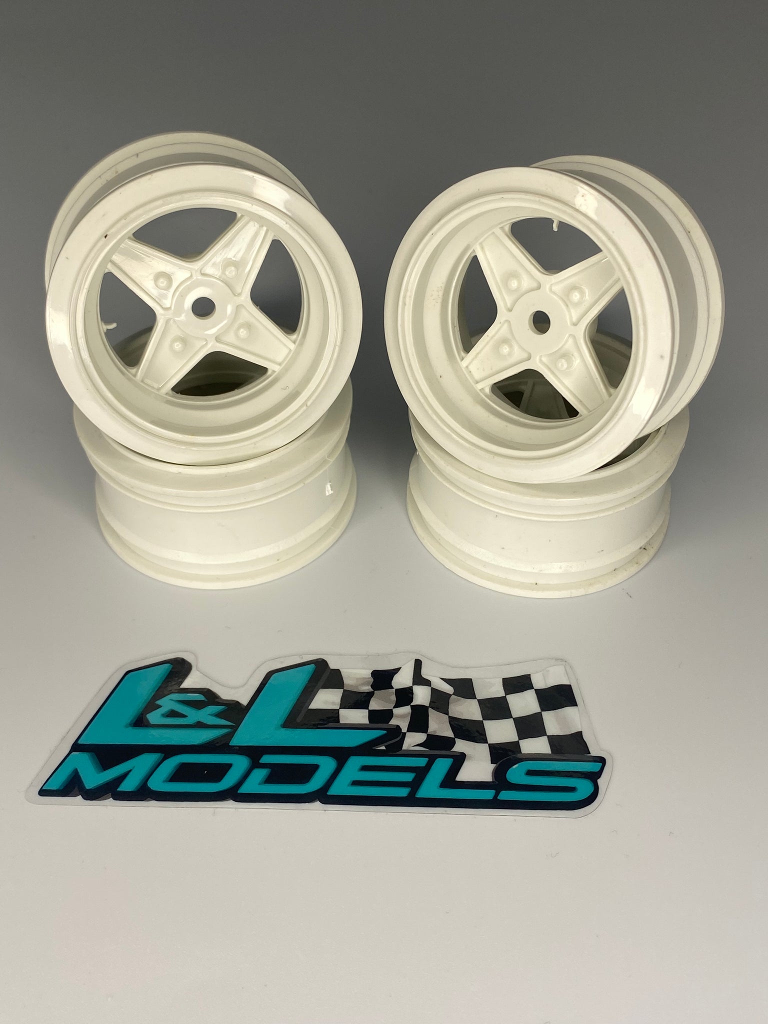 4 Spoke Ford Rs2000 White 6mm offset 26mm Rc Touring Car Wheels For Tamiya TT01 TT02 HPI Kyosho 12mm Hex Not M Chassis lg055w