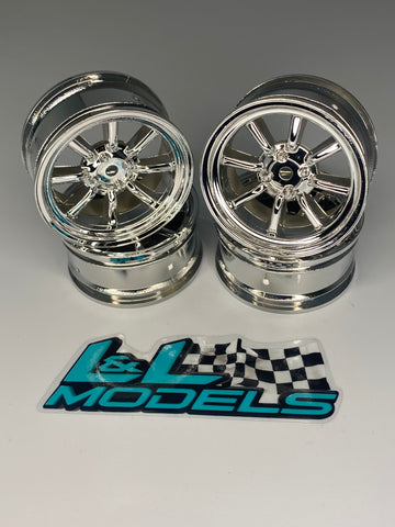 Minilite Ford Rs2000 Chrome 3mm offset 26mm Rc Touring Car Wheels For Tamiya TT01 TT02 HPI Kyosho 12mm Hex Not M Chassis lg066c