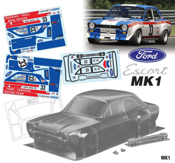 Mk1 Escort Bodyshell Kit 190mm CHEVRON Tamiya Chassis