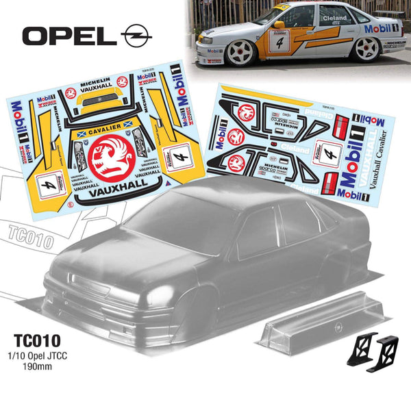 TC010 1/10 Opel Vectra Mobil 1 JTCC BTCC, 184mm Tamiya  TT01 TT02