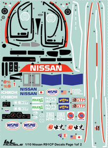 Nissan R91CP Decal Set Tamiya Group C