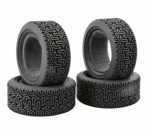 Gravel tyres 26mm 4pcs On-Road Grip Tyre Set 52mm X 26mm wheel Tamiya Kyosho HPI TYP2